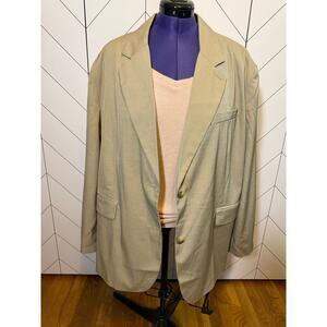 Topshop Women 10 Beige Tan Button Long Sleeve Lined Jacket Blazer Corporate Core
